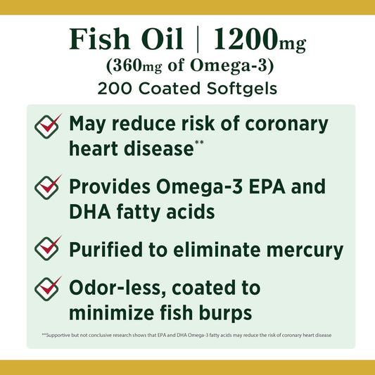 Omega-3 Fish Oil (1200mg)