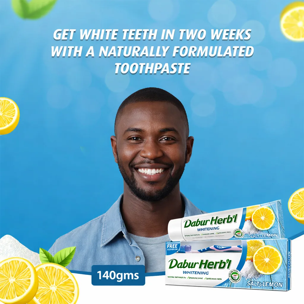 Dabur Salt & Lemon (Fluoride-Free Toothpaste) 140g