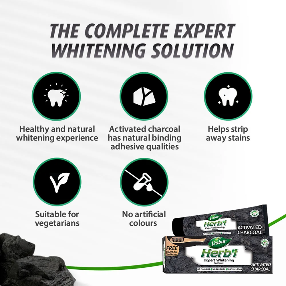 Dabur Charcoal Toothpaste (Fluoride-Free) 140g