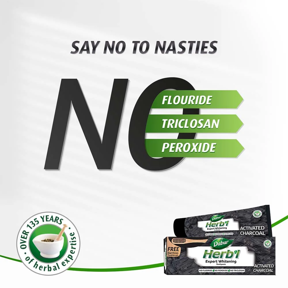 Dabur Charcoal Toothpaste (Fluoride-Free) 140g