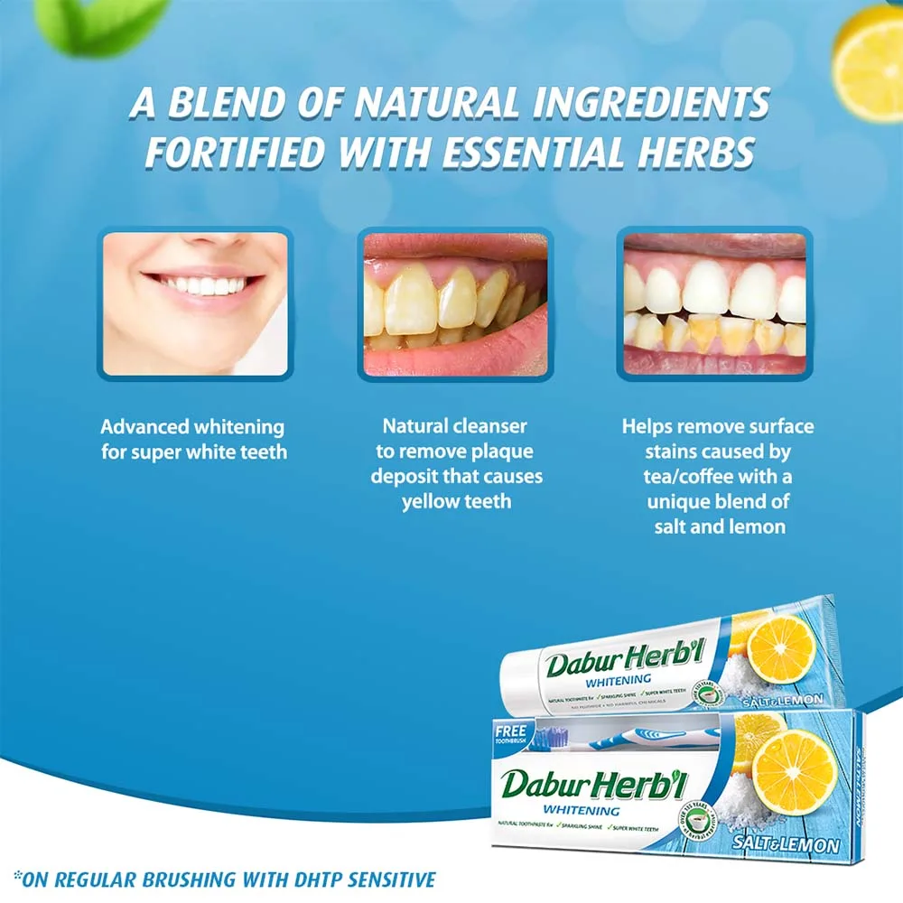Dabur Salt & Lemon (Fluoride-Free Toothpaste) 140g