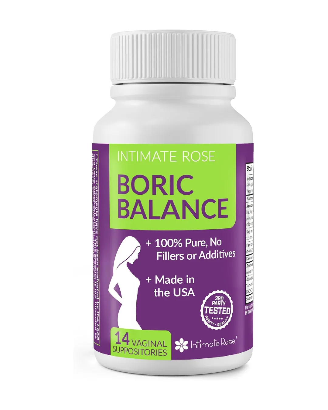 Boric Acid Suppositories – 30 Count (600mg)